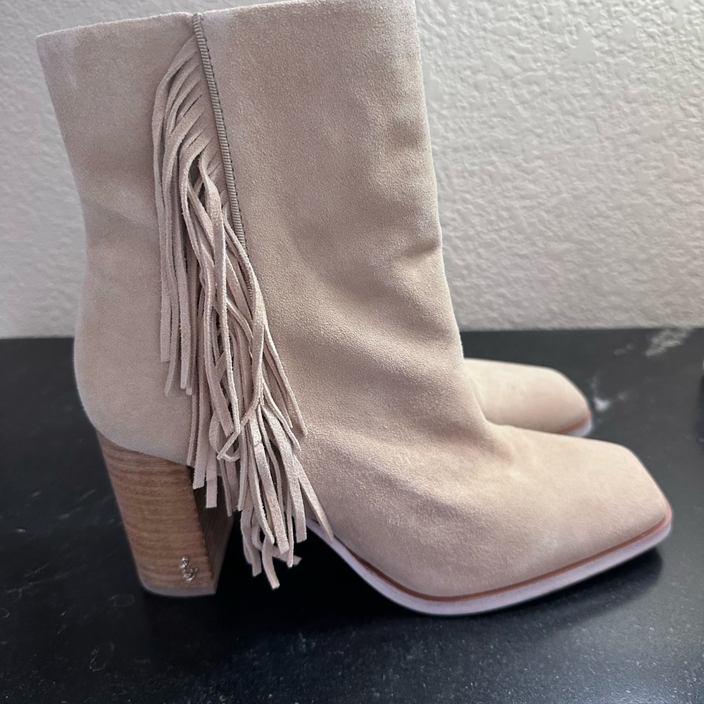 Sam Edelman Ona Suede Fringe Bootie